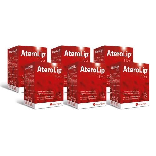 6 x AteroLip® fiber, 15 paciņas - 1 mēneša kurss!