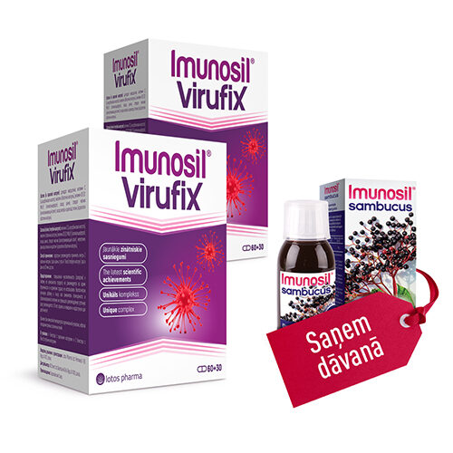 2 x Imunosil® Virufix  + Imunosil® Sambucus balzams, 100ml