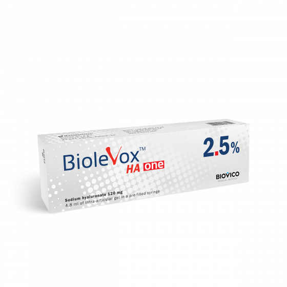 BioleVox™ ONE 2.5% hialuronskābes injekcija intraartikulārai lietošanai