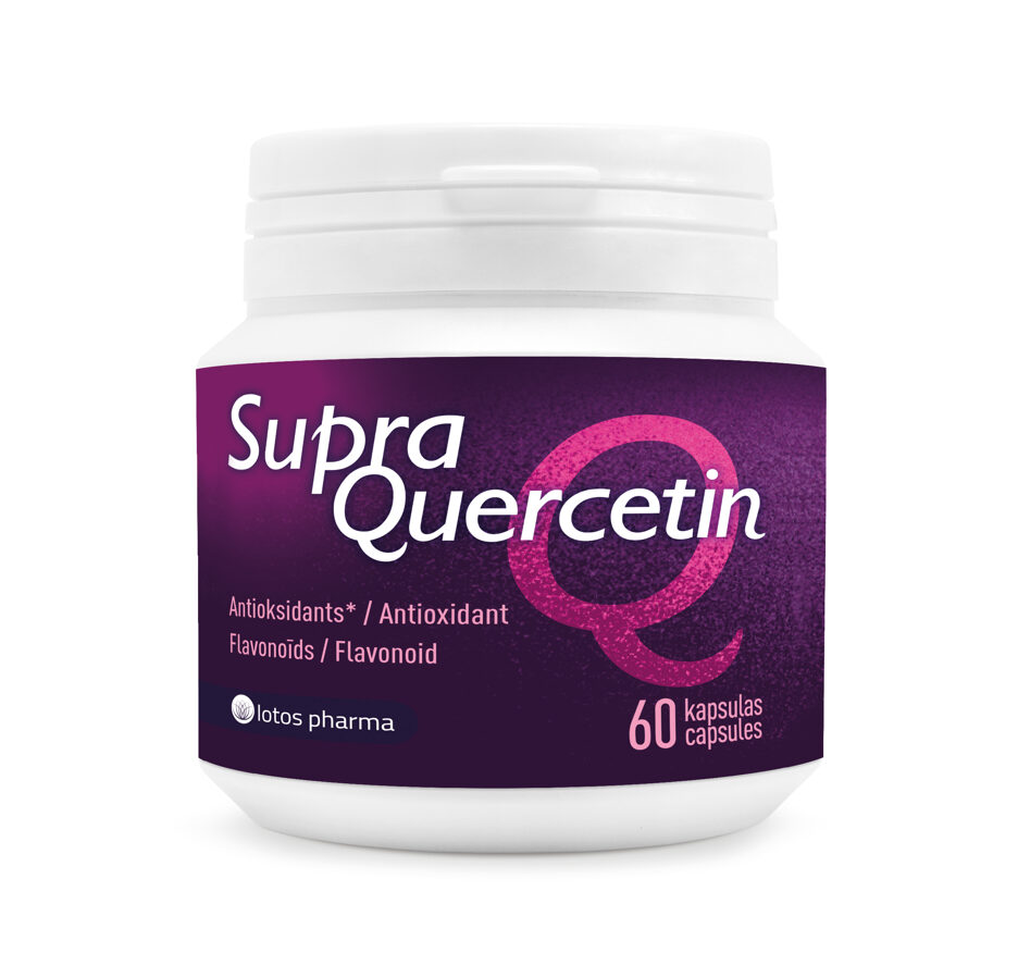 Supra Quercetin kvercetīns ar C vitamīnu, 60 kapsulas