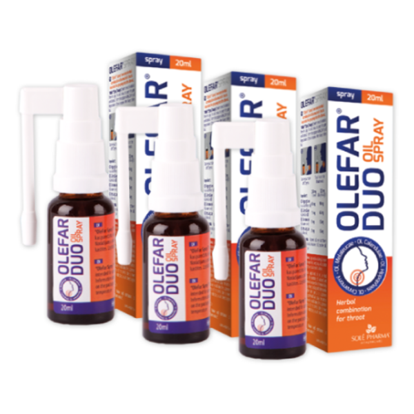 3 x Olefar® Duo Oil Spray aerosols, 20 ml