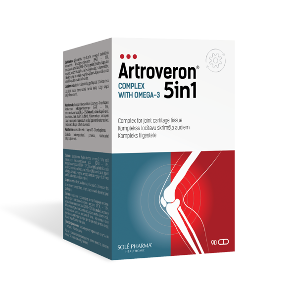 Artroveron® 5in1 complex with Omega-3, 90 kapsulas